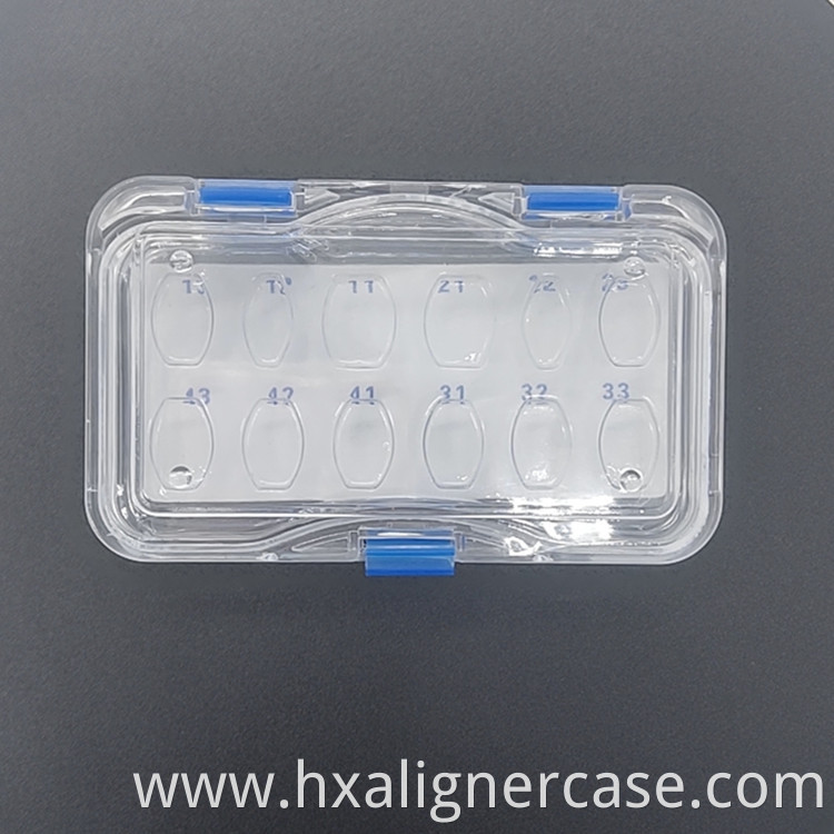 Plastic Clear Elastic Dental Veneer Membrane Box for 12pcs Veneer Packing